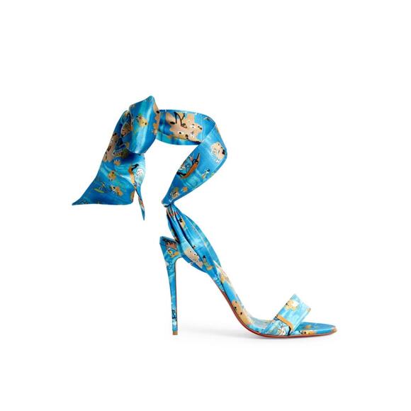 Christian Louboutin Sandale Du Desert, 100, Odissey Tie Heels, NEW, 37 - Picture 2 of 8